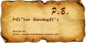 Péter Bendegúz névjegykártya