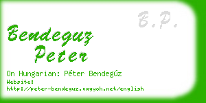 bendeguz peter business card