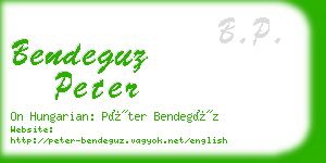 bendeguz peter business card